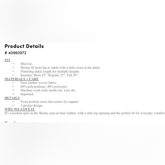 Torrid plus size 22R faux leather pants - Picture 9 of 9